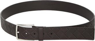 Bottega Veneta Brown Intrecciato Buckle Belt