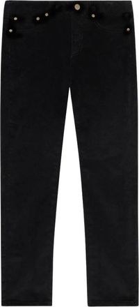 Brooks Brothers 5-Pocket katoenen corduroy broek - Dames - Slim Fit Broeken - Zwart - W32 - Katoen - Broeken