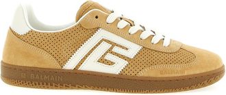 Balmain Beige Suede Sneakers