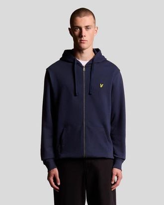 Lyle & Scott Zip Through Hoodie in Navy at Nordstrom, Size Xx-Large