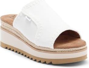 Toms Adria Platform Wedge Sandal in White at Nordstrom Rack, Size 6.5