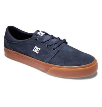 DC Sneaker DC SHOES Trase Sd, Herren, Gr. 12,5(46,5), blau (navy, gum), 90.9% Leder, 9.1% Baumwolle, Schuhe Sneaker