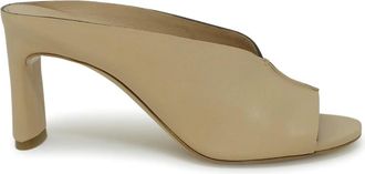 Del Carlo Metis 11725 Leather Sabot Sandalen - Dames - Muiltjes - Beige - 35 EU - Leer - Schoenen