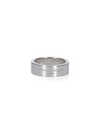 Maison Margiela Circular Sterling Silver Ring with Engraved Logo