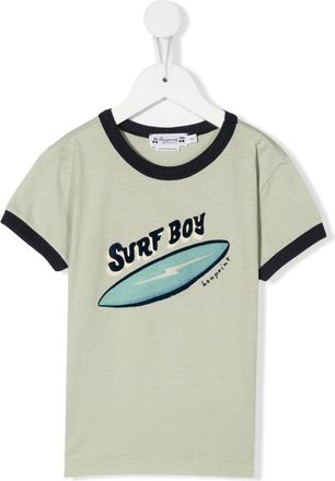 BONPOINT graphic-print cotton T-shirt - kids - Cotton - 12 - Green