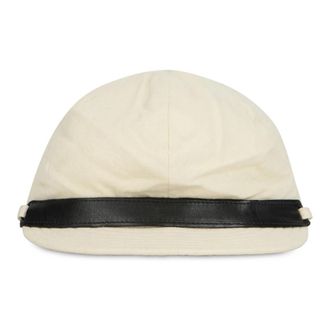 Alberta Ferretti Afgeronde wollen hoed - Dames - Petten - Wit - S - Wol - Accessoires
