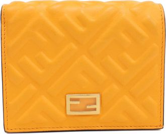 Fendi Orange Leather Wallet (Bi-Fold) (Pre-Owned)