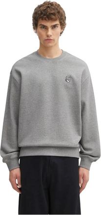 Maison Kitsun&eacute; Fox Head Comfort Sweatshirt - Heren - Sweatshirts - Grijs - M - Katoen - Hoodies & sweatvesten
