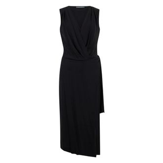 Alberta Ferretti Draped Midi Dress - female - Alberta Ferretti - Midi Dresses - Black - S - Dresses