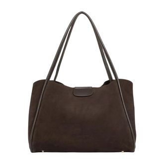 Lancaster Suede Ida Tote - Dames - Tassen - Bruin - Maat: ONE Size Su&egrave;de