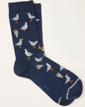 Fat Face FatFace Navy Seagull Socks