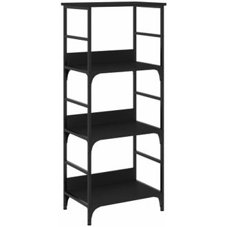 vidaXL Estanter&iacute;a De Madera De Ingenier&iacute;a Negra 50x33x117,5 Cm Vidaxl