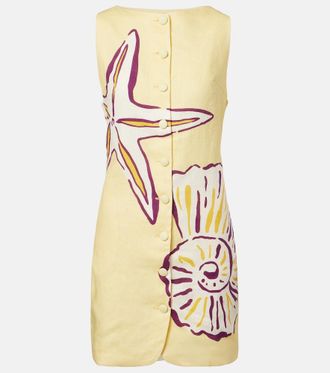 Cala de la Cruz Rhoda printed linen minidress