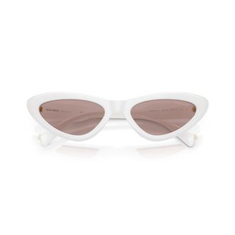 Miu Miu White 0mu B11su Cat-Eye Sunglasses