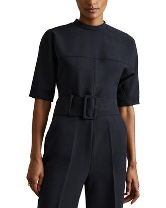 Reiss June Belted Workwear Jumpsuit