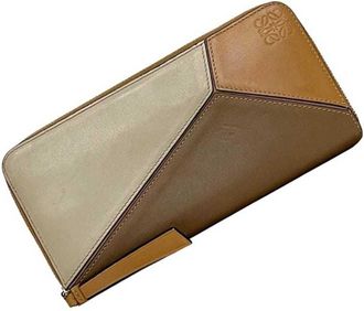 Loewe Brown Leather Long Wallet (Bi-Fold) (Pre-Owned)
