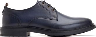 Base London Dime Mens Leather Derby Shoes - Navy - Size UK 10