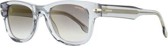 Carrera Mens Retro Rectangular Sunglasses 330/S KB7FQ Transparent Gray 50mm