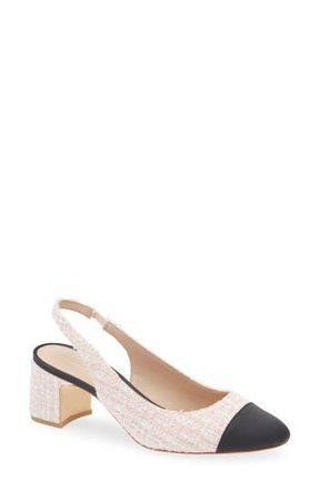 Stuart Weitzman Milla 55 Slingback Pump in Rosewater/black at Nordstrom Rack, Size 6.5