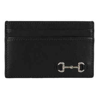 Gucci 25 Horsebit Card Holder Black 846952-AAFP1-1000