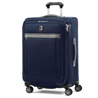 Travelpro Platinum Elite Softside Expandable Medium 25-Inch Checked Luggage in Dark Blue at Nordstrom