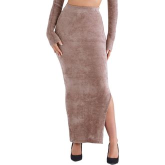House of CB Rene Chenille Maxi Skirt in Rose at Nordstrom, Size Large