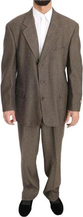 Dolce & Gabbana Luxe wollen pak met blazer en broek - Heren - Business pakken - Bruin - 2XL - Wol - Kostuums