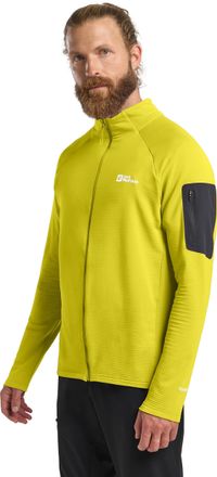 Jack Wolfskin Fleecejacke JACK WOLFSKIN PRELIGHT FZ M, Herren, Gr. XXL (58), gr&uuml;n (chartreuse), Obermaterial: 92% Polyester, 8% sonstige Fasern, Jacken Fleecejacke