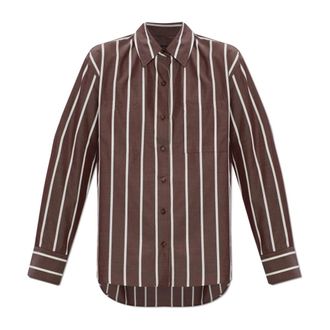 Rag & Bone Shirts, female, Brown, Size: XS Connie Striped Poplin Shirt