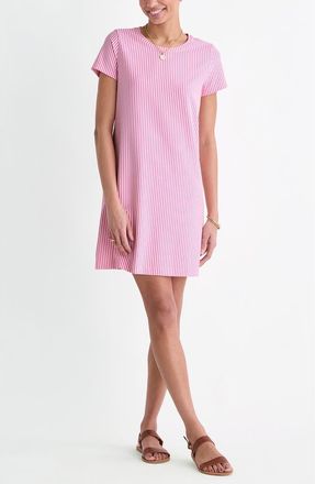 Vineyard Vines Seersucker Stripe Knit Dress in Bahama Breeze at Nordstrom, Size X-Large