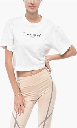Off-white Crewneck T-Shirt I NEED SPACE With Raised Print size Xs