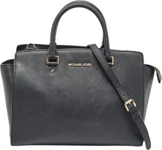 Michael Kors Tweedehands leren handtassen - Dames - Vintage Schoudertas - Zwart - ONE Size - Vintage