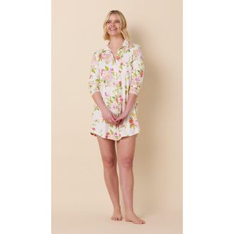 The Cats Pajamas Pima Knit Night Shirt in Florentina at Nordstrom, Size X-Large