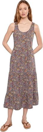 Toad&Co Sunkissed Sunsana Midi Dress Womens Dress Pacific Blue Print : LG, Elastane/Polyester