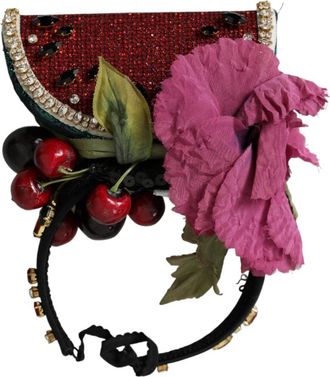 Dolce & Gabbana Kristal Watermeloen Haarband - Dames - Haaraccessoires - Veelkleurig - ONE Size - Polyester - Accessoires