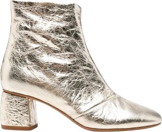 Forte_Forte My Alma Enkellaars - Dames - Laarzen met Hak - Beige - 41 EU - Leer - Schoenen