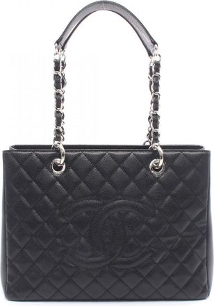 Chanel Black Leather Tote Bag (Pre-Owned)