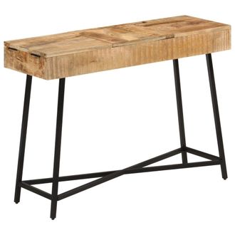 vidaXL Vidaxl - Mesa Tocador Madera Maciza Mango Rugosa Y Hierro 105x35x75 Cm