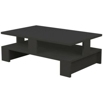 Dmora Mesa De Caf&eacute; Dlettier, Mesa De Centro Baja, Revistero Para Sof&aacute;, Estante De La Sala De Estar, 80x50h28 Cm, Antracita - Dmora