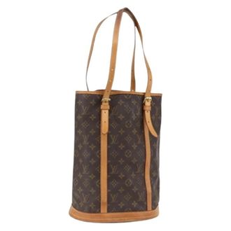 Louis Vuitton Pre-owned Bucket Bags, female, Brown, Size: ONE SIZE Pre-owned Canvas Bucket Bag