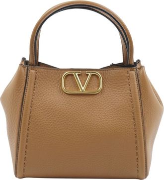 Valentino Handtas van generfd kalfsleer - Dames - Handtassen - Bruin - ONE Size - Leer - Tassen