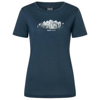 super.natural Canadian Woods Tee Merinoshirt f&uuml;r Damen | blau