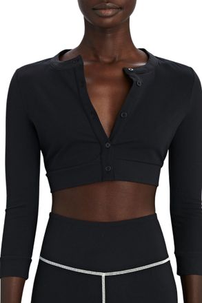 WeWoreWhat Cropped Cardigan In Black