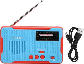 OEM 1 Radio De Emergencia, Am/fm, Alimentada Por Energ&iacute;a Solar, Con Manivela, L&aacute;mpara Led, Para Acampar Y Hacer Senderismo
