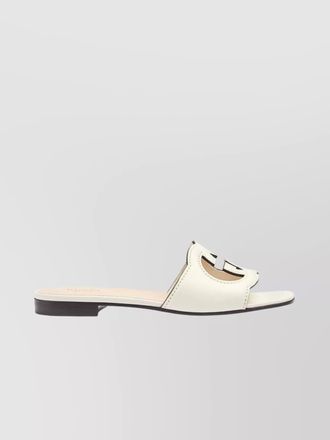 Gucci leather cutout flat sandals