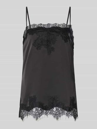 Gina Tricot Spitzentop mit verstellbaren Spaghettitr&auml;gern in Black, Gr&ouml;&szlig;e XS