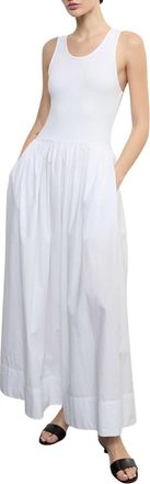 Enza Costa Cotton Resort Tank Dress In White