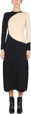 Tory Burch Multicolor Round Neck Midi Dress