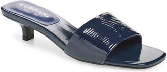 Cordani Neesa Slide Sandal in Navy Patent at Nordstrom, Size 5.5Us