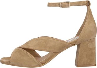 Notre-V 19080 High Heel Sandalen - Dames - Sandalen met hakken - Beige - 39 EU - Leer - Schoenen